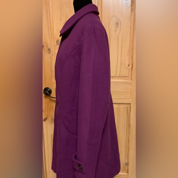 Allegra K Elegant Purple Coat - Picture 3 of 6